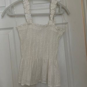 White Smocked Top